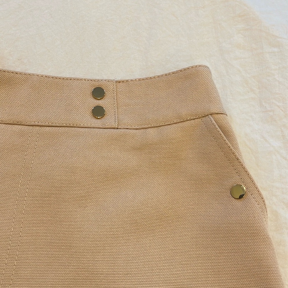 H&M Beige Woven High Waist Skirt. Size 8. NWT. - Picture 5 of 8